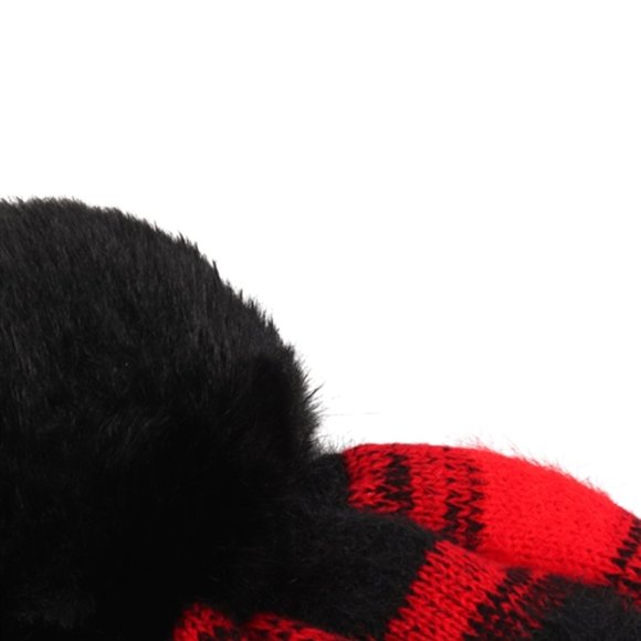 BUFFALO CHECKERED PLAID PRINT BEANIE WITH POM POM - Picture 6 of 6